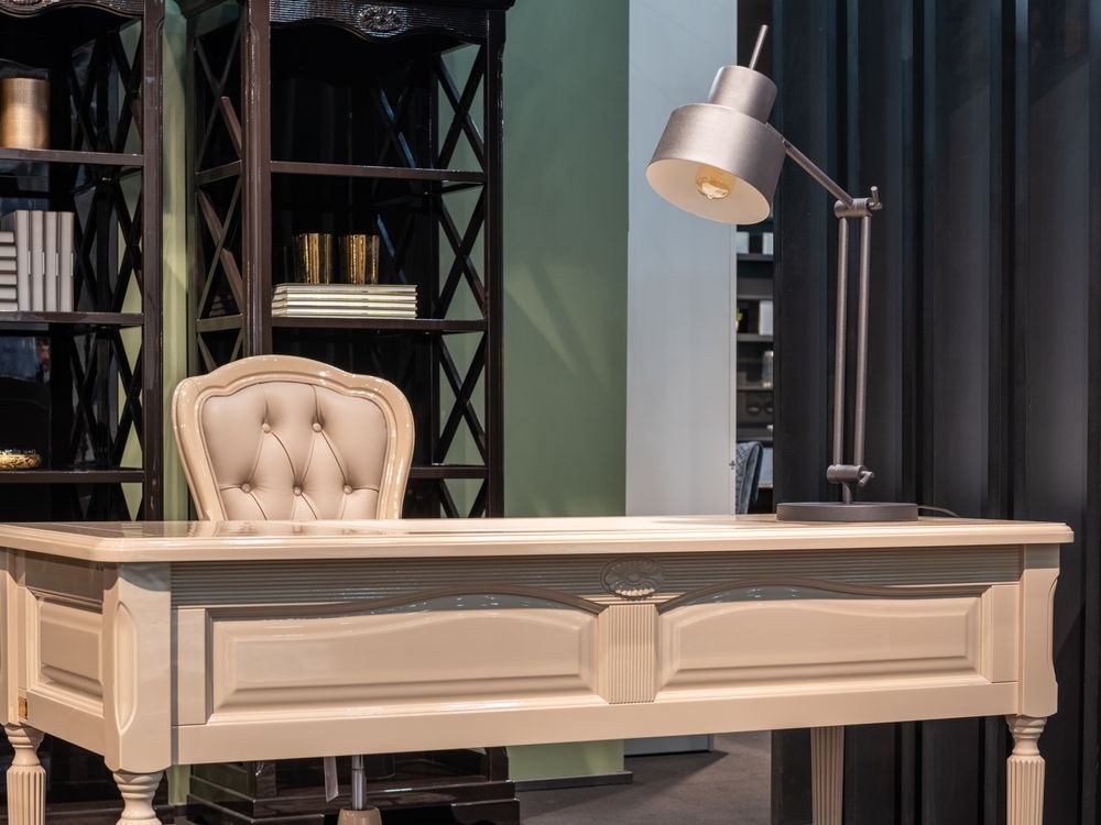 Elegant home office with writing desk